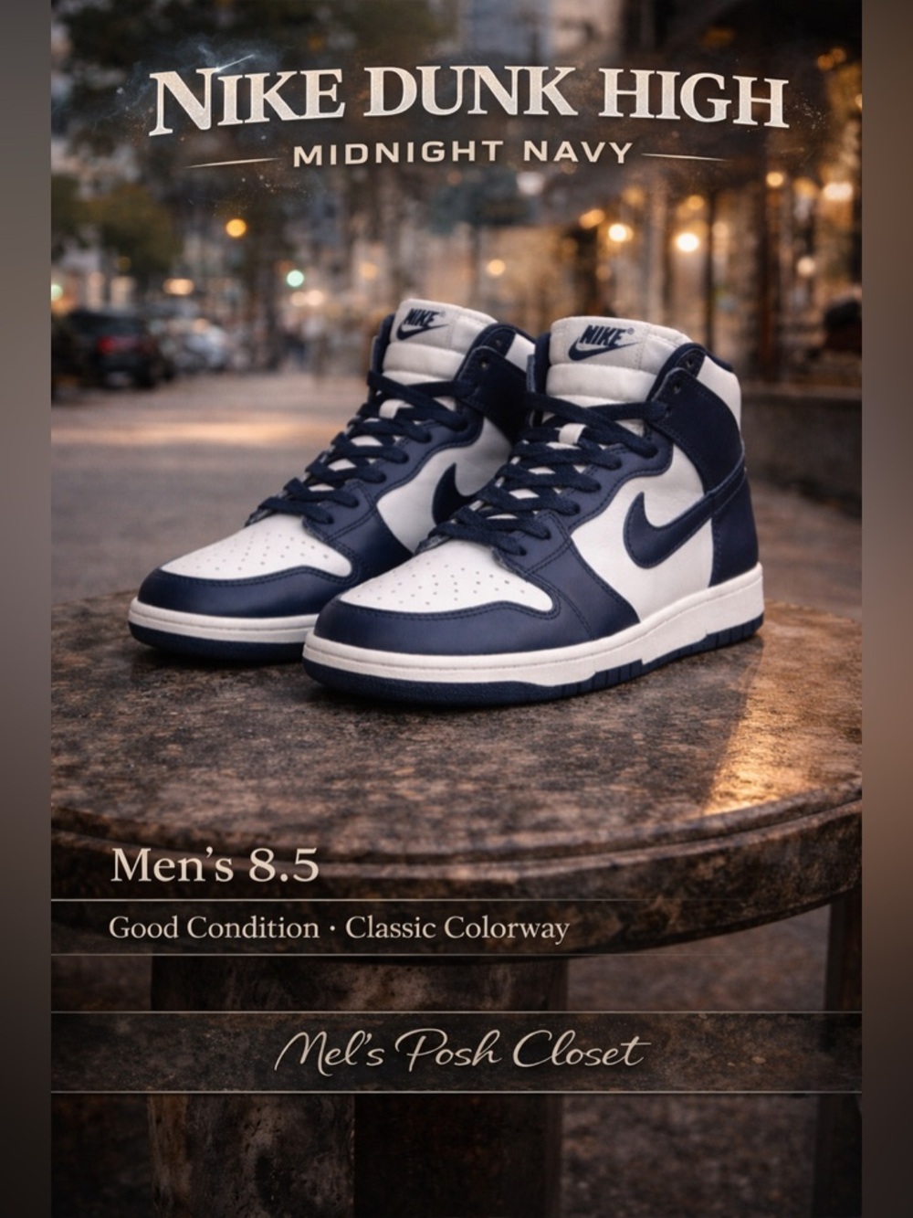🚨Nike Dunk High “Midnight Navy” • Men’s US 8.5 • Gently Worn